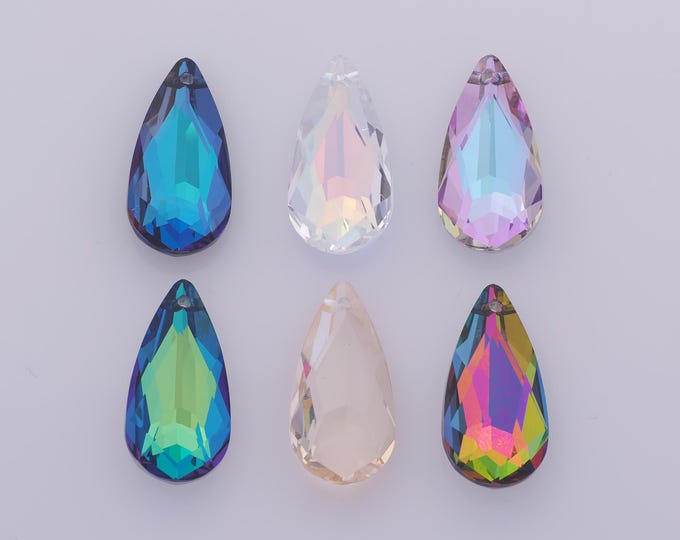 1 pcs Pear Drop Crystal Pendant,Crystal AB Charms,Austrian Crystal,Made in Austria DIY Bracelet Necklace Jewelry Making Findings Supply
