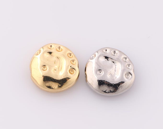 1 pcs 18K Gold Filled Irregular Spacer Beads,Minimalist Beads,Flat Beads for DIY Jewelry Making Findings Supply