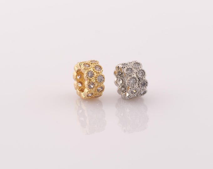 1 pcs 18K Gold Filled Round Tube Spacer Beads,Tube Beads,Round Beads for DIY Jewelry Making Findings Supply