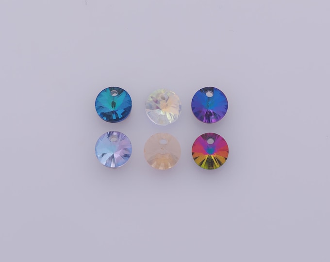 1 pcs Rivoli Crystal Pendant,Crystal AB Charms,Austrian Crystal,Made in Austria DIY Bracelet Necklace Jewelry Making Findings Supply
