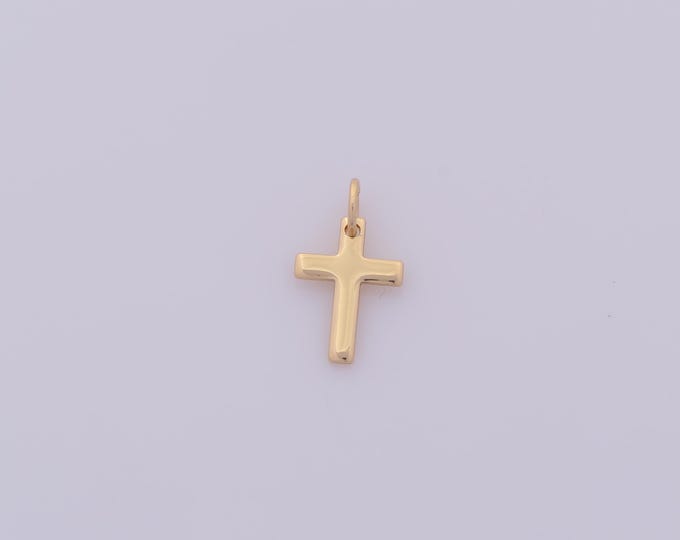 1 pcs Gold Cross Pendant,18K Gold Filled Religious Charm,Christian Charms DIY Bracelet Necklace Jewelry Making Findings Supply