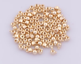 50 pcs 14K Gold Filled Positioning Spacer Beads,Stopper Beads,Positioning Beads for DIY Jewelry Making Findings Supply