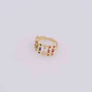1 pcs Dainty Gold Wide Rings,18K Gold Filled CZ Wide Rings,Open Rings,Gift for Her