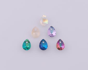 1 pcs Pear Crystal Pendant,Crystal AB Charms,Austrian Crystal,Made in Austria DIY Bracelet Necklace Jewelry Making Findings Supply