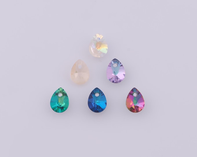 1 pcs Pear Crystal Pendant,Crystal AB Charms,Austrian Crystal,Made in Austria DIY Bracelet Necklace Jewelry Making Findings Supply