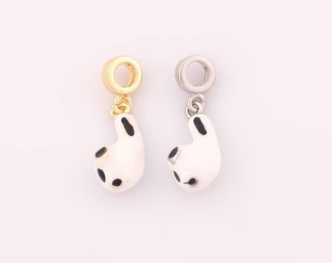1 pcs Gold Enamel Bluetooth Headphone Pendant,18K Gold Filled Bluetooth Headphone Charm,DIY Bracelet Necklace Jewelry Making Findings Supply