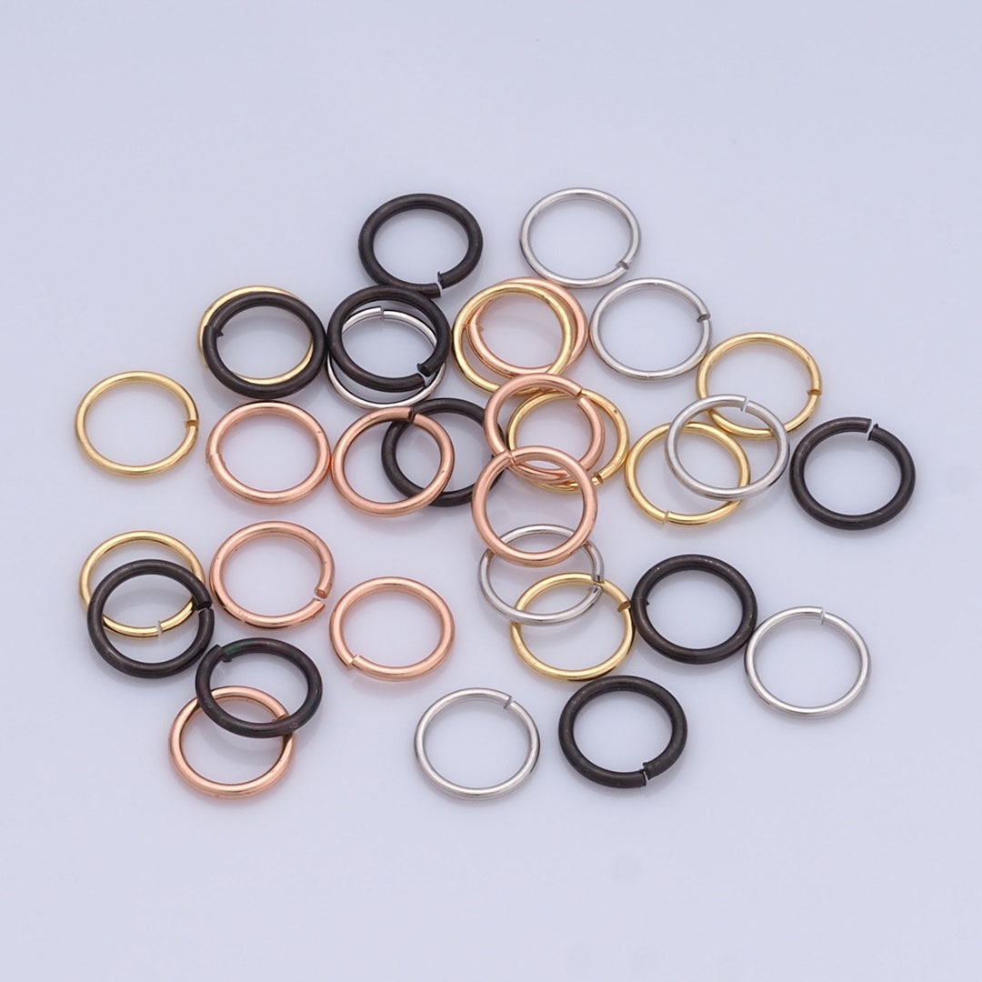 100 Gold 4mm Stainless Steel Jump Rings – Jewelry Findings, Open Connectors 9 thumbnail image