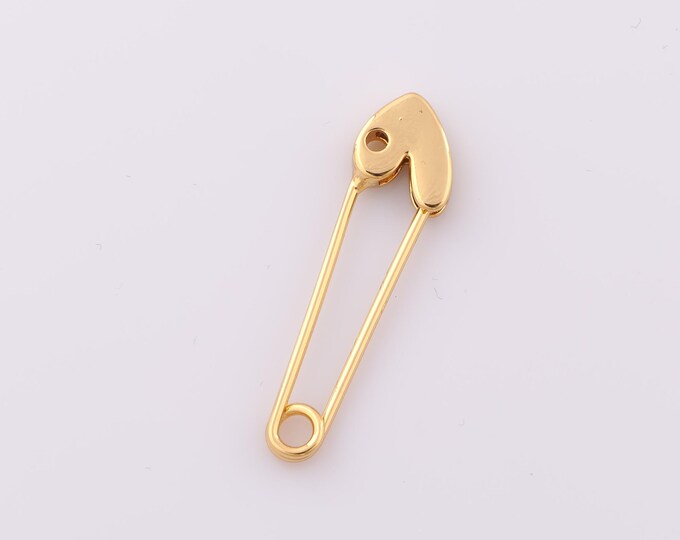 1 pcs Gold Heart Pendant,18K Gold Filled Paper Clip Charm,Heart Charm DIY Bracelet Necklace Jewelry Making Findings Supply