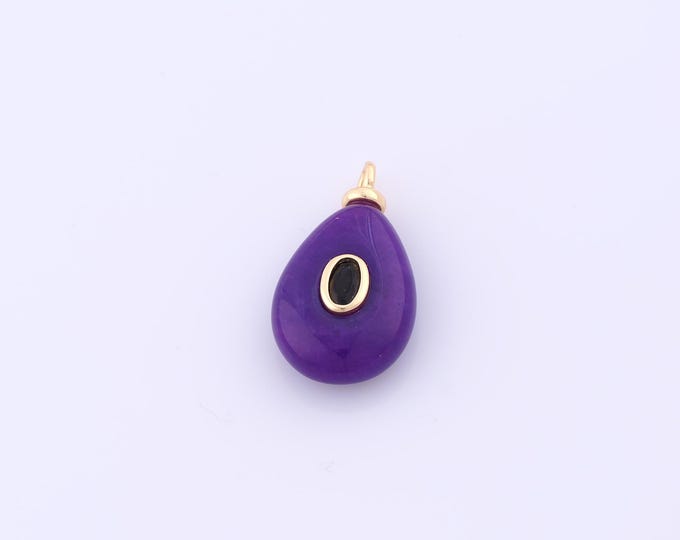 1 pcs Gold Energy Stone Pendant,18K Gold Filled Natural Stone Charm,Stone Charms DIY Bracelet Necklace Jewelry Making Findings Supply