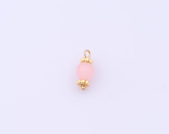 1 pcs Gold Energy Stone Pendant,18K Gold Filled Natural Stone Charm,Stone Charms DIY Bracelet Necklace Jewelry Making Findings Supply