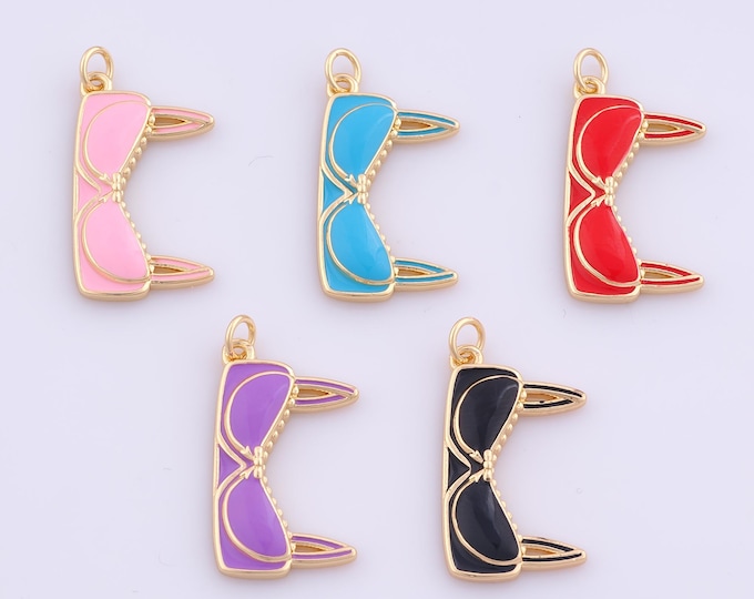 1 pcs Gold Enamel Bikini Pendant,18K Gold Filled Underwear Model Charm,Bra Charms DIY Bracelet Necklace Jewelry Making Findings Supply