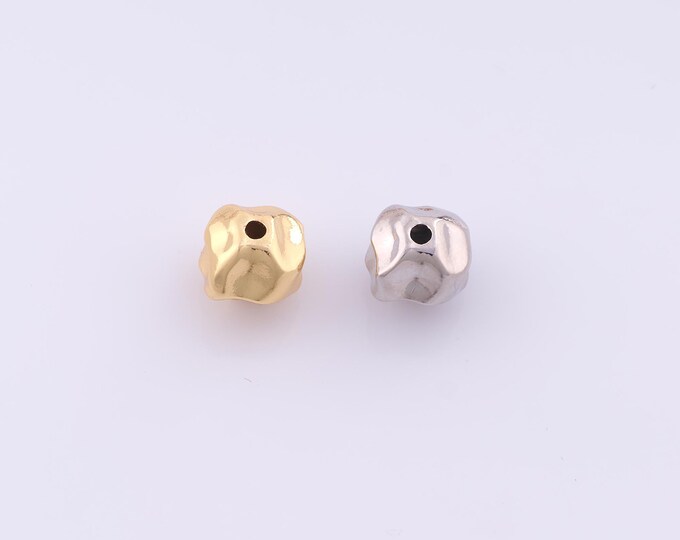 1 pcs 18K Gold Filled Irregular Spacer Beads,Irregular Beads,Irregular Beads for DIY Jewelry Making Findings Supply