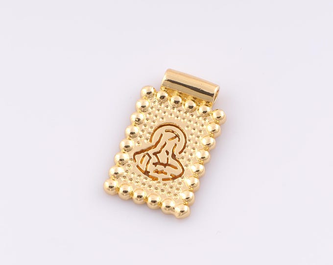 1 pcs Gold Jesus Pendant,18K Gold Filled Minimalist Charm,Christian Charms,DIY Bracelet Necklace Jewelry Making Findings Supply