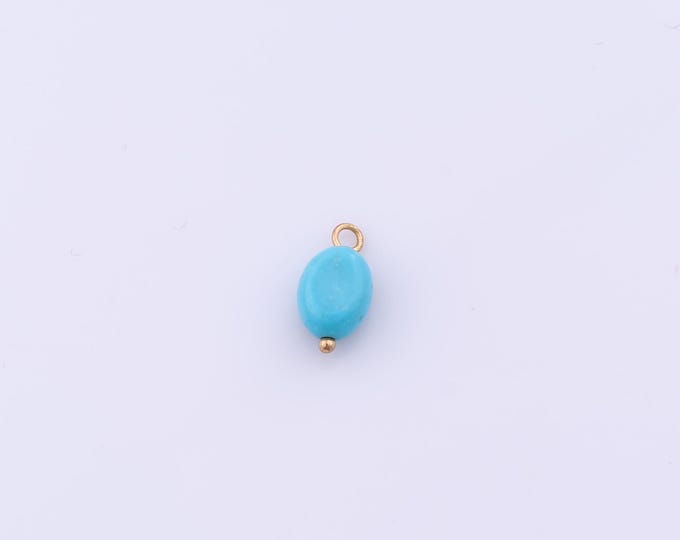 1 pcs Gold Energy Stone Pendant,18K Gold Filled Natural Stone Charm,Stone Charms DIY Bracelet Necklace Jewelry Making Findings Supply