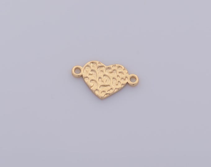 1 pcs Gold Heart Connector,18K Gold Filled Love Connector,Heart Connector DIY Bracelet Necklace Jewelry Making Findings Supply