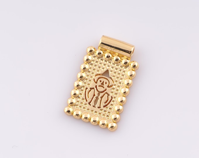 1 pcs Gold Joker Pendant,18K Gold Filled Minimalist Charm,Character Charms,DIY Bracelet Necklace Jewelry Making Findings Supply