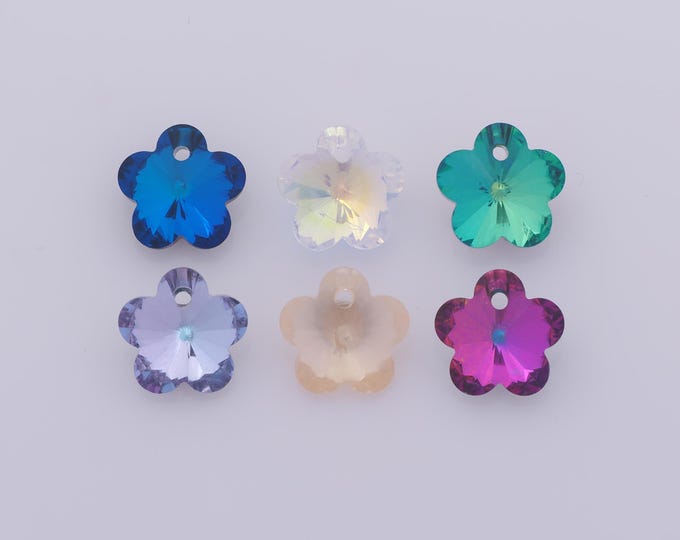 1 pcs Flower Crystal Pendant,Crystal AB Charms,Austrian Crystal,Made in Austria DIY Bracelet Necklace Jewelry Making Findings Supply