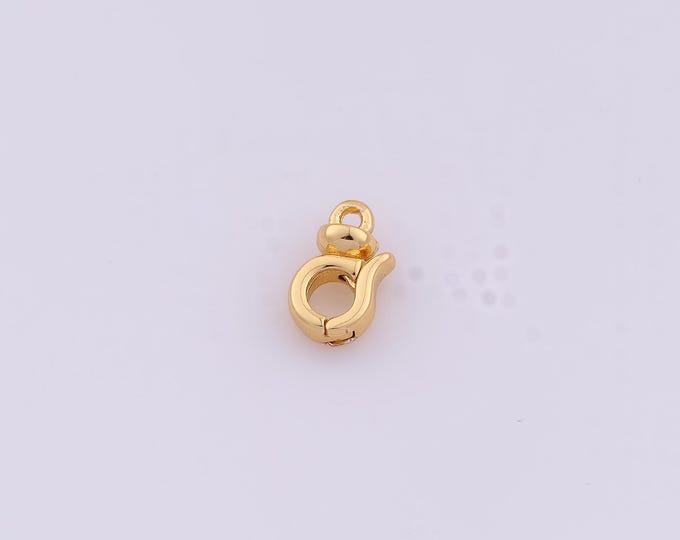 Gold Openable Clasp,18K Gold Filled Snap Clasp,Openable Clasp for DIY Bracelet Necklace Jewelry Making Findings Supply