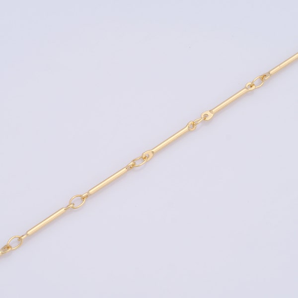 Gold Bamboo Chain, 18K Gold Filled Semi Finished Chain, Specialty Chains, DIY Jewelry Making Supplies