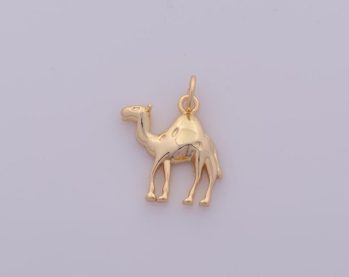 1 pcs Gold Camel Pendant,18K Gold Filled Animal Charm,Desert Charms DIY Bracelet Necklace Jewelry Making Findings Supply