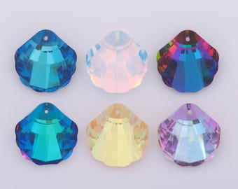 1 pcs Shell Crystal Pendant,Crystal AB Charms,Austrian Crystal,Made in Austria DIY Bracelet Necklace Jewelry Making Findings Supply