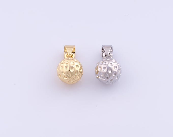 1 pcs Gold Golf Pendant,18K Gold Filled Sports Charm,Golf Charms DIY Bracelet Necklace Jewelry Making Findings Supply