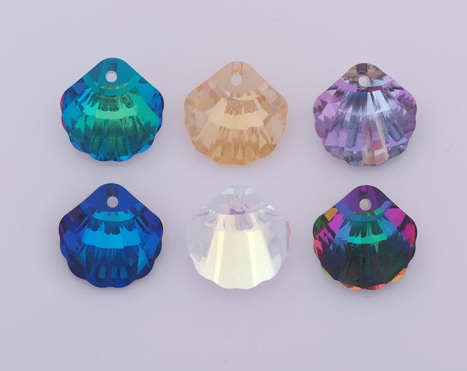 1 pcs Shell Crystal Pendant,Crystal AB Charms,Austrian Crystal,Made in Austria DIY Bracelet Necklace Jewelry Making Findings Supply