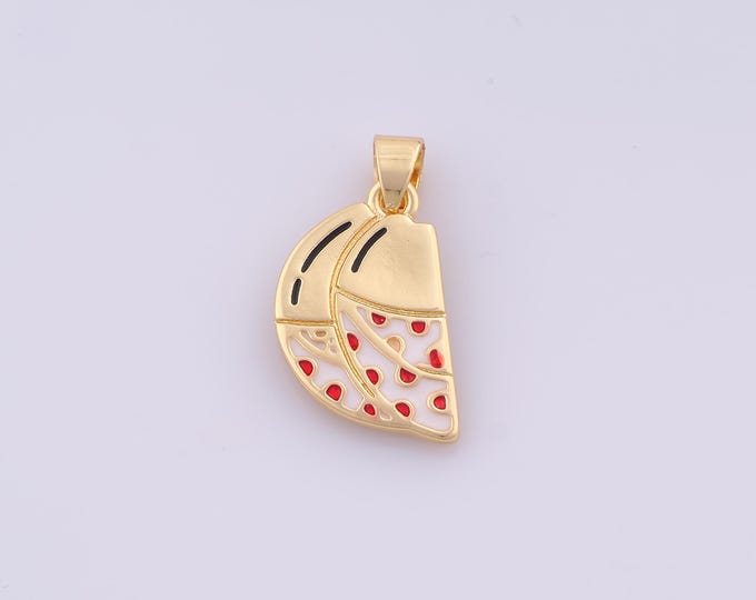 1 pcs Gold Banana Pendant,18K Gold Filled Fruit Charm,Enamel Banana Charms DIY Bracelet Necklace Jewelry Making Findings Supply