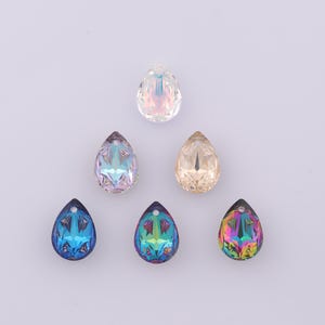 1 pcs Pear Crystal Pendant,Crystal AB Charms,Austrian Crystal,Made in Austria DIY Bracelet Necklace Jewelry Making Findings Supply