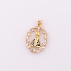 1 pcs Gold CZ Papal Pendant,18K Gold Filled Religion Charm,Christian Charm DIY Bracelet Necklace Jewelry Making Findings Supply