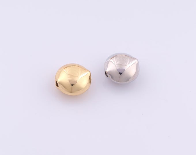 1 pcs 18K Gold Filled Round Spacer Beads,Flat Beads,Round Flat Beads for DIY Jewelry Making Findings Supply