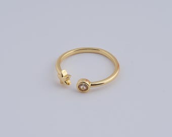 1 Pcs Dainty Gold Star Rings,18K Gold Filled Open Rings,Star Rings,Gift for Her