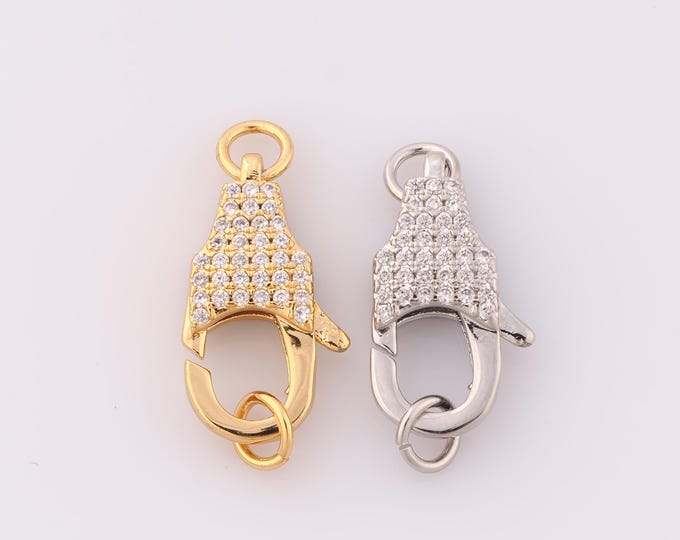 1 pcs Gold Lobster Clasp,18K Gold Filled Lobster Clasp,Lobster Clasp for DIY Bracelet Necklace Jewelry Making Findings Supply