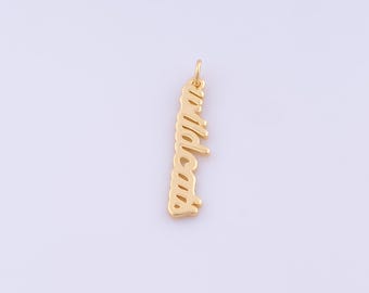 1 pcs Gold Wildcat Pendant,18K Gold Filled Letter Charm,Logo Charms DIY Bracelet Necklace Jewelry Making Findings Supply