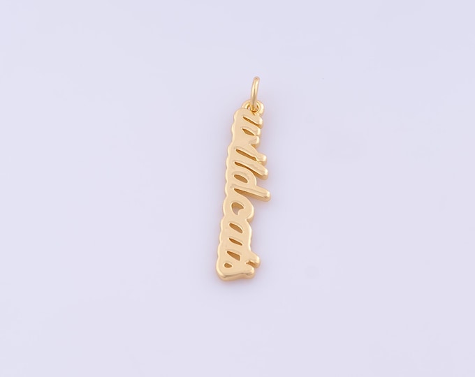 1 pcs Gold Wildcat Pendant,18K Gold Filled Letter Charm,Logo Charms DIY Bracelet Necklace Jewelry Making Findings Supply