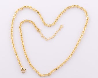 1 Str Cable Necklace,Chains Necklace 18K Gold Filled Cable Necklace, Adjustable Necklace, Gift for Her