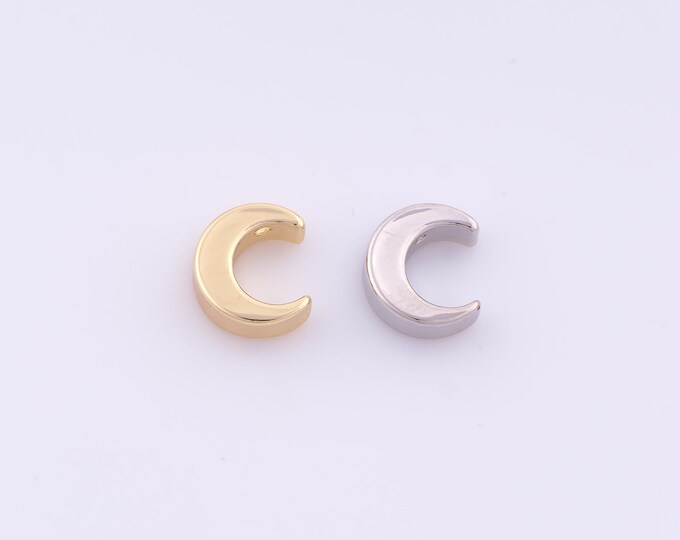 1 pcs 18K Gold Filled Crescent Moon Spacer Beads,Celestial Beads,Moon Beads for DIY Jewelry Making Findings Supply