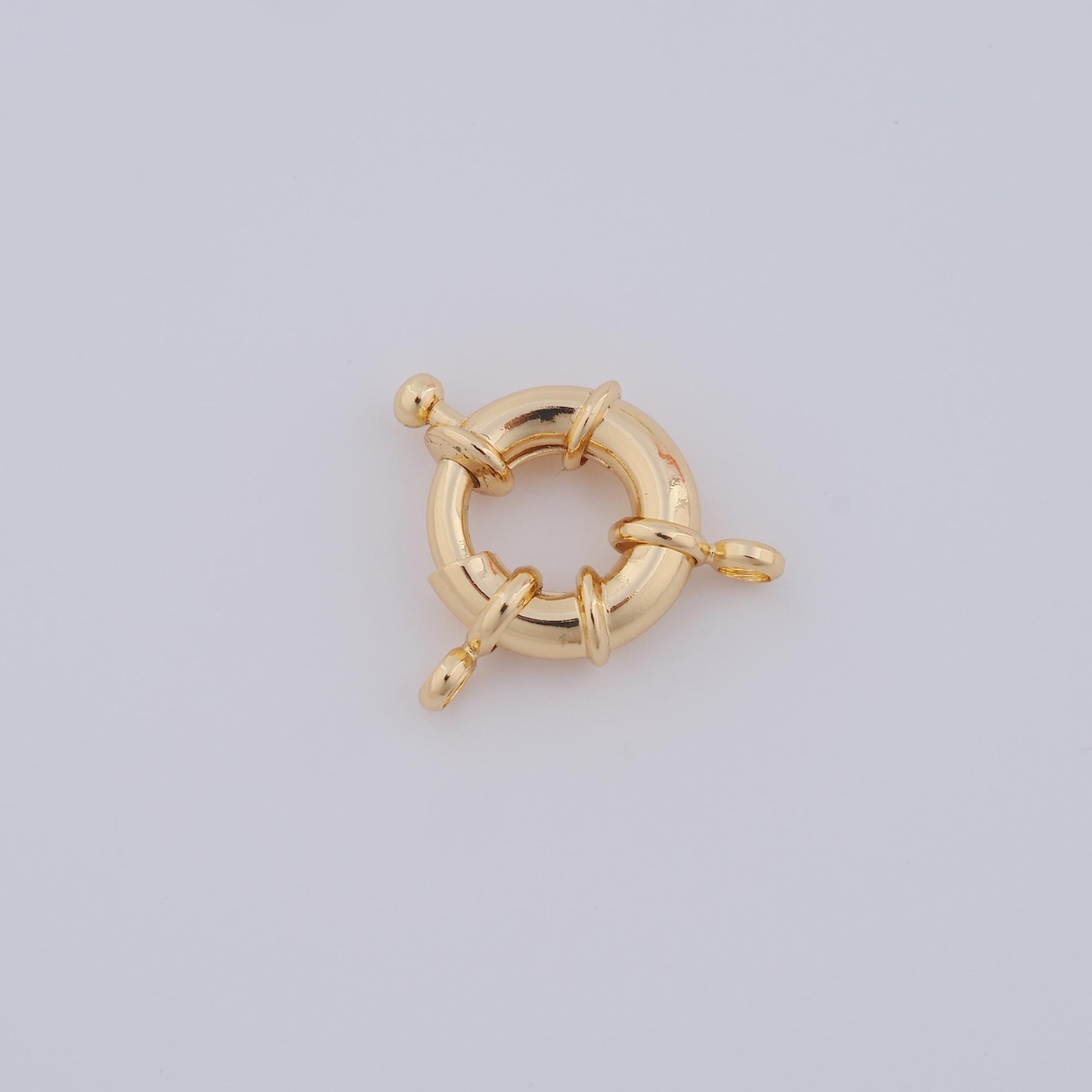 1 Pcs 18K Gold Filled Round Spring Clasp,sailor Clasp,spring Clasp for ...