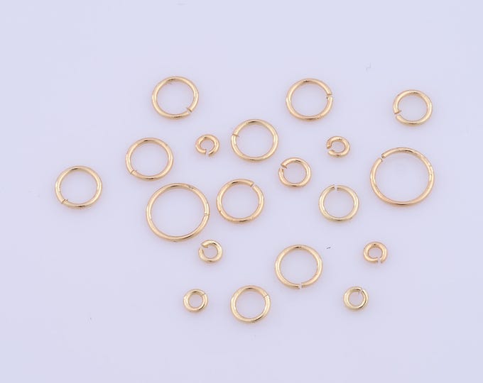 100 pcs 14K Gold Filled Open Jump Rings,Gold Jump Rings for DIY Jewelry Making Findings Supply
