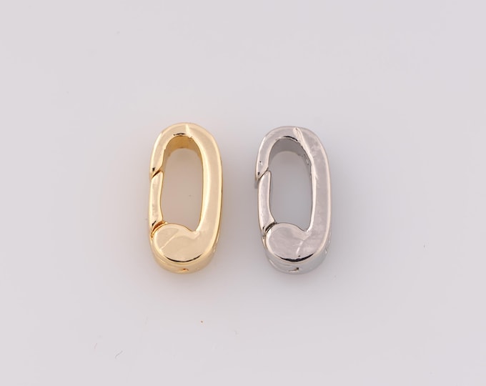 1 pcs Gold Push Door Clasp,18K Gold Filled Snap Clasp,Push Door Clasp for DIY Bracelet Necklace Jewelry Making Findings Supply