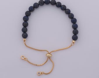 1 Str Gold Opal Box Bracelet,18K Gold Filled Retractable Chain Bracelet,Gift for Her