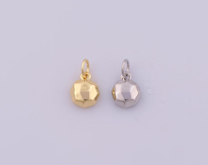 1 pcs Gold Stone Pendant,18K Gold Filled Minimalist Charm,Stone Charms DIY Bracelet Necklace Jewelry Making Findings Supply