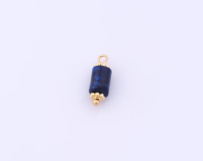 1 pcs Gold Energy Stone Pendant,18K Gold Filled Natural Stone Charm,Stone Charms DIY Bracelet Necklace Jewelry Making Findings Supply