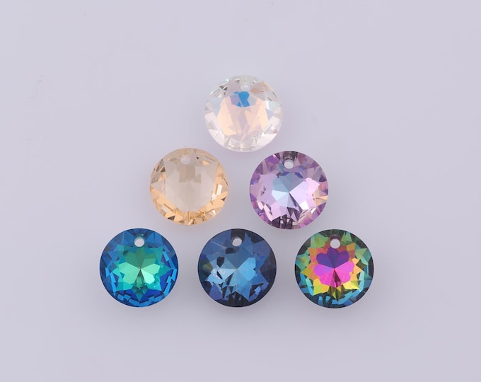 1 pcs Classic Cut Crystal Pendant,Crystal AB Charms,Austrian Crystal,Made in Austria DIY Bracelet Necklace Jewelry Making Findings Supply