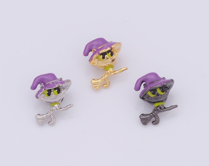 1 pcs 18K Gold Filled Witch Spacer Beads,Witch Beads,Witch  Beads for DIY Jewelry Making Findings Supply