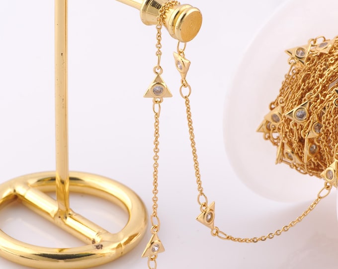 1 Meter Gold Satellite Chain, 18K Gold Filled Semi Finished Chain, Specialty Chains, DIY Jewelry Making Supplies