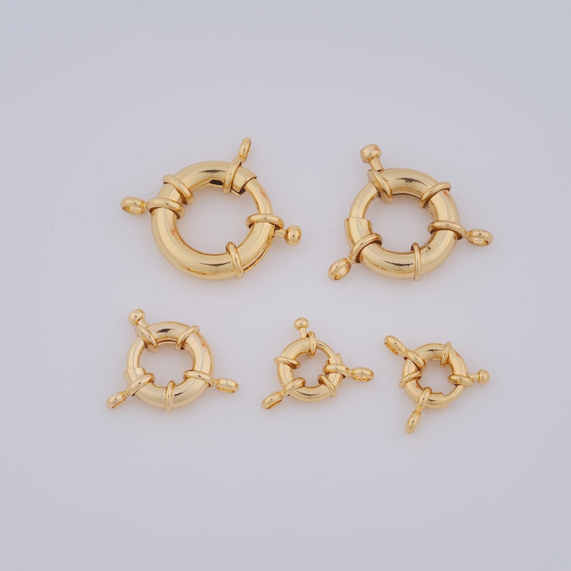 1 Pcs 18K Gold Filled Round Spring Clasp,sailor Clasp,spring Clasp for ...