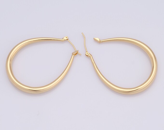 1 pair Gold Hoop Earrings,18K Gold Filled Huggie Hoop Earrings,Hoop Earrings,Hypoallergenic Huggie Hoop,Gift for Her