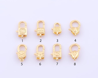 1 pcs Gold Lobster Clasp,18K Gold Filled Spring Clasp,Claw Clasp for DIY Bracelet Necklace Jewelry Making Findings Supply