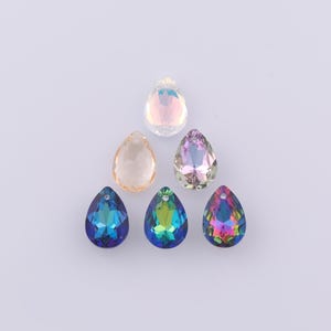 1 pcs Pear Crystal Pendant,Crystal AB Charms,Austrian Crystal,Made in Austria DIY Bracelet Necklace Jewelry Making Findings Supply